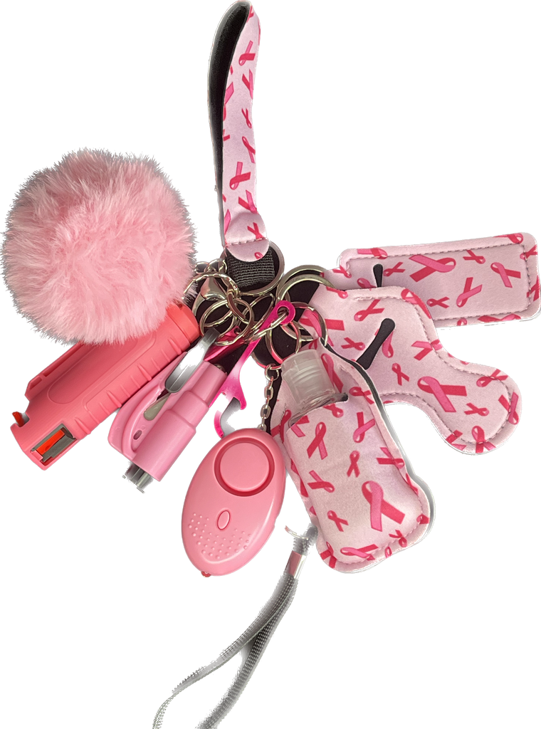 Breast Cancer Awareness Self Defense Keychain – Strength, Safety & Support in One