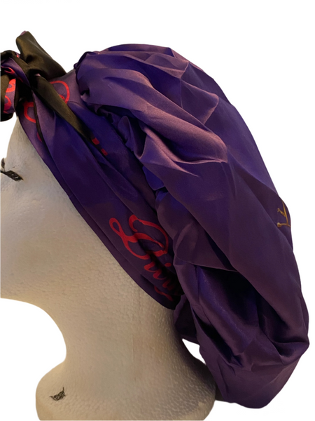 Reversible Double Satin Tie Bonnets