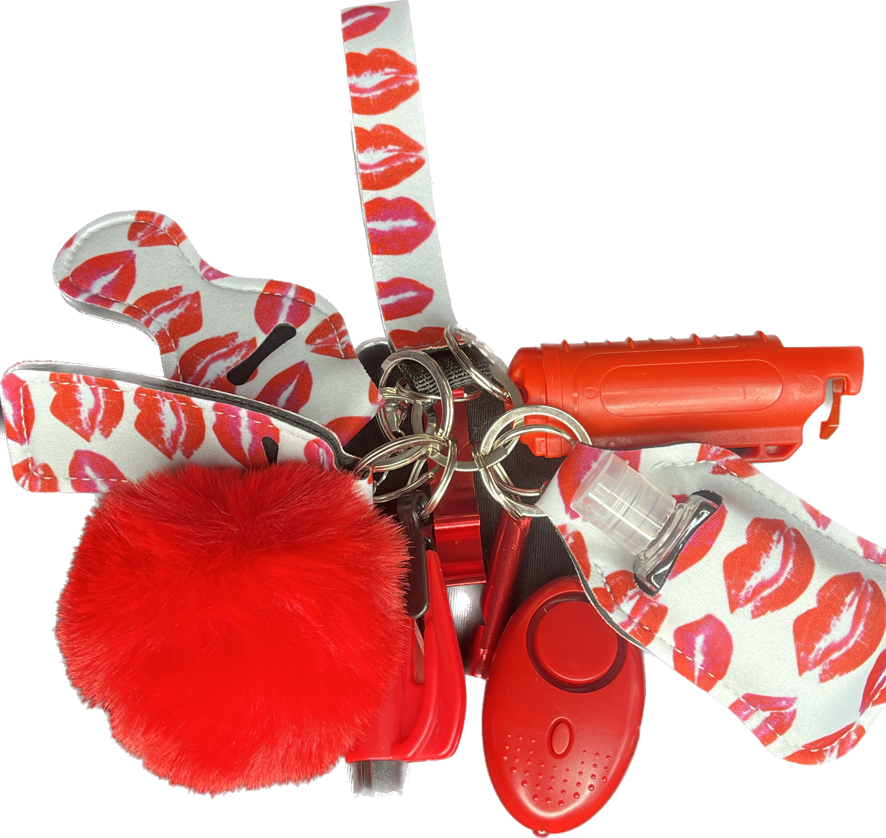 Kiss & Defend Defense Keychain – Bold, Beautiful, and Ready