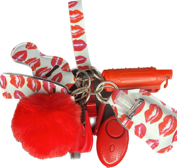 Kiss & Defend Defense Keychain – Bold, Beautiful, and Ready