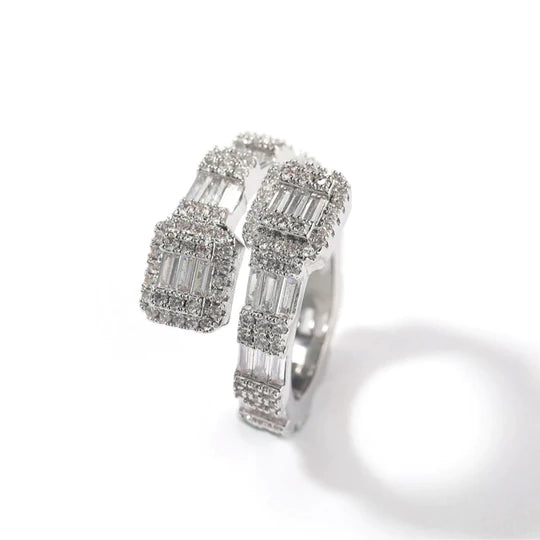 Baguette Cuff Ring Modern Sparkle with Luxe Detail