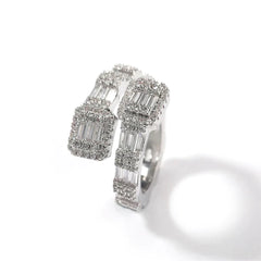 Baguette Cuff Ring Modern Sparkle with Luxe Detail