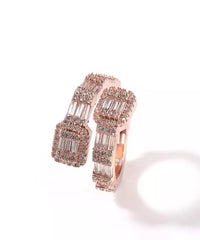 Baguette Cuff Ring Modern Sparkle with Luxe Detail