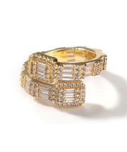 Baguette Cuff Ring Modern Sparkle with Luxe Detail