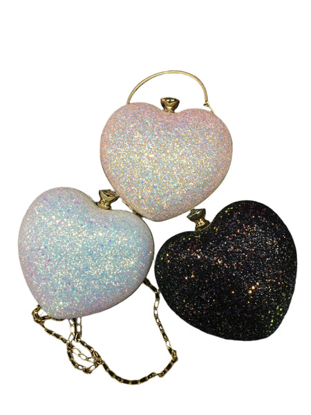 Heart Shape Sequined Purse Sparkle with Every Step