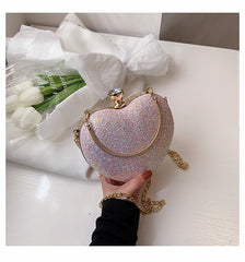 Heart Shape Sequined Purse Sparkle with Every Step