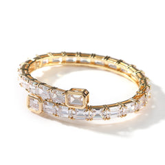 Emerald Cut Cuff Bracelet Bold Sparkle with Timeless Style