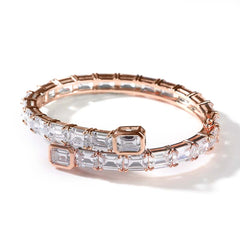 Emerald Cut Cuff Bracelet Bold Sparkle with Timeless Style