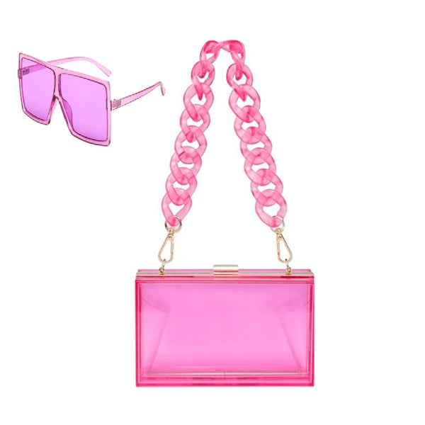 Divine Dollz Clear Purse with Sunglasses Set Stylish and Ready to Go