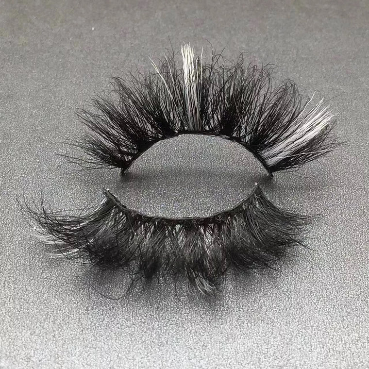 White Streak Drama Lashes Bold Volume with a Fierce Pop of White