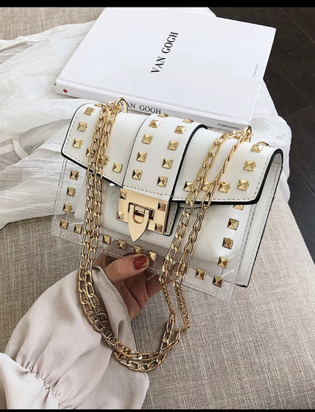 Iconic Studded Chain Purse Luxe Edge