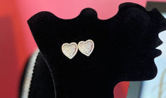 Elegant Heart Earrings Timeless Love with a Touch of Sparkle