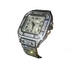 Platinum Frost Timepiece Full Iced Luxury Watch