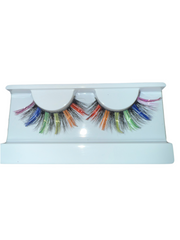 Rainbow Glitter Lashes Bold Colorful Eye Glam