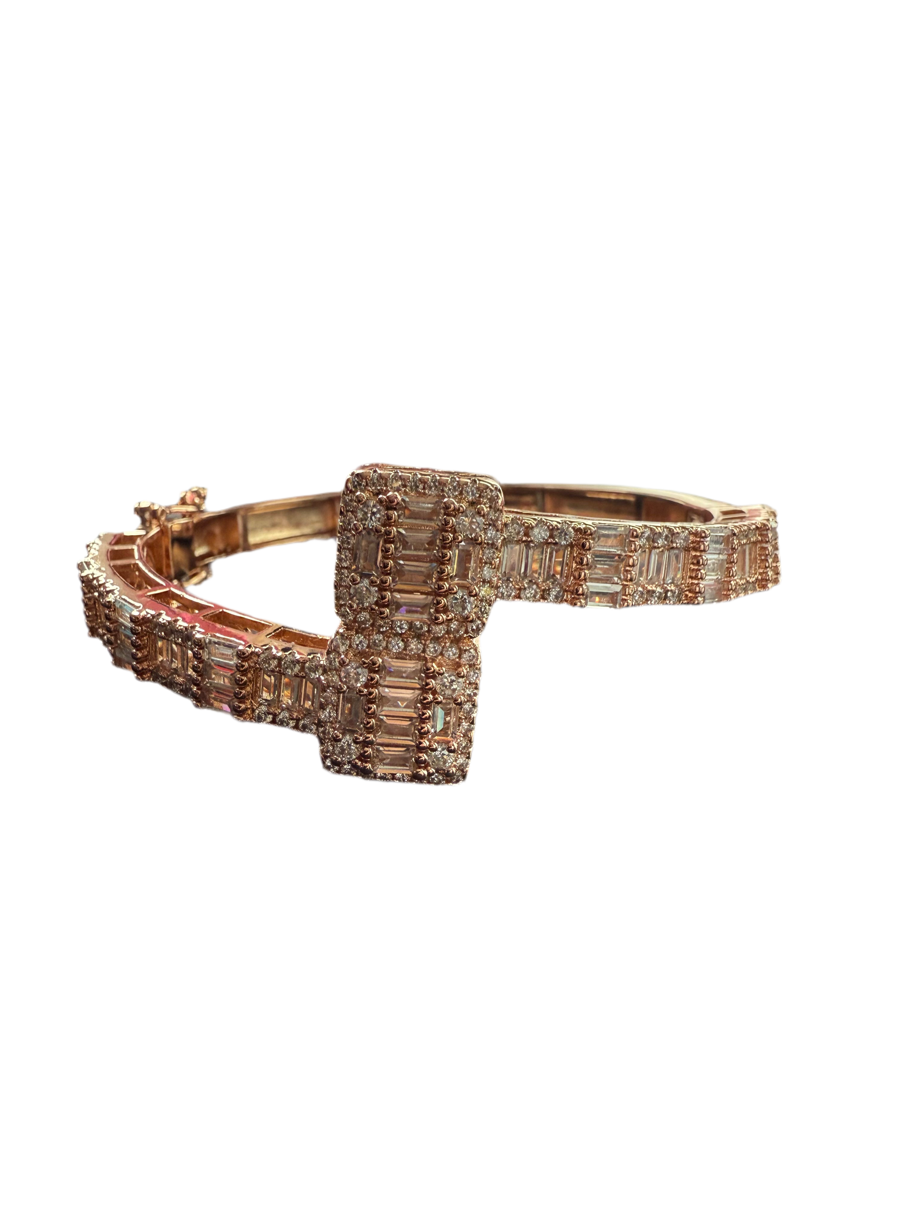 Baguette Cuff Bangle Timeless Shine with Modern Elegance
