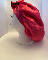 Reversible Double Satin Tie Bonnets