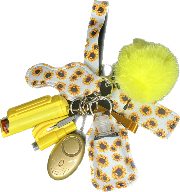 Sunflower(Yellow) Self defense keychain