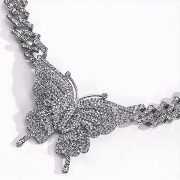 Butterfly Cuban Link Necklace