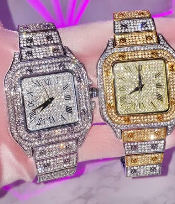 Platinum Frost Timepiece Full Iced Luxury Watch