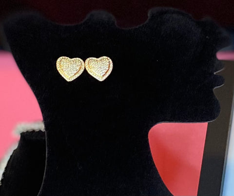 Elegant Heart Earrings Timeless Love with a Touch of Sparkle